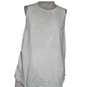 Tan Sleeveless Blouse Size Medium